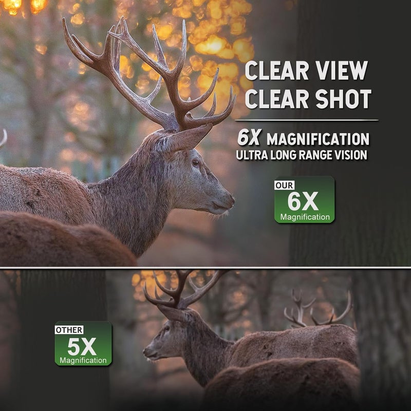 GREEN SHOT Range Finder for Hunting, 1200Y Golf Hunting Rangefinder, 6X Magnification Laser Rangefinder, Waterproof Range Finder for Hunter with Slope Mode, Free Battery, Carrying Case - Image 3